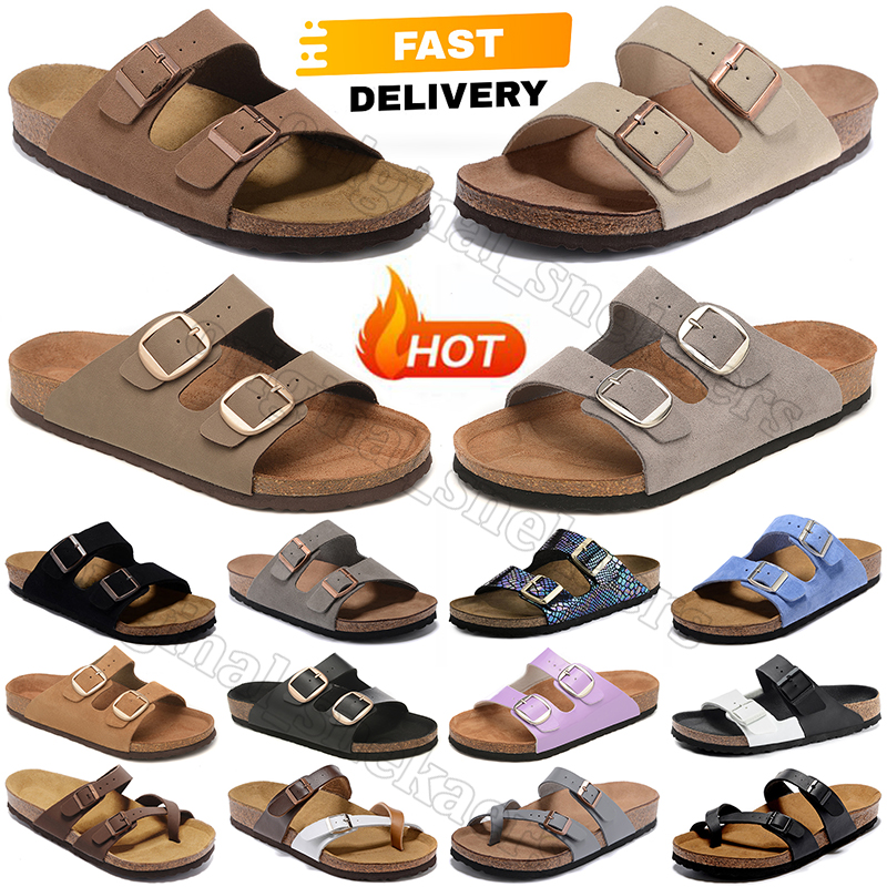 2024 slippers men women designer sandals black brown grey slides nubuck leather clogs mens womens sliders big buckle strap slipper flip flops shoes sandal slide 