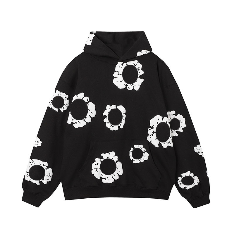Mens designer hoodies denim teared hoodie hooded sweatshirts pants tracksuits hip hop hight quality women sweatshirts pullover long sleeve sports