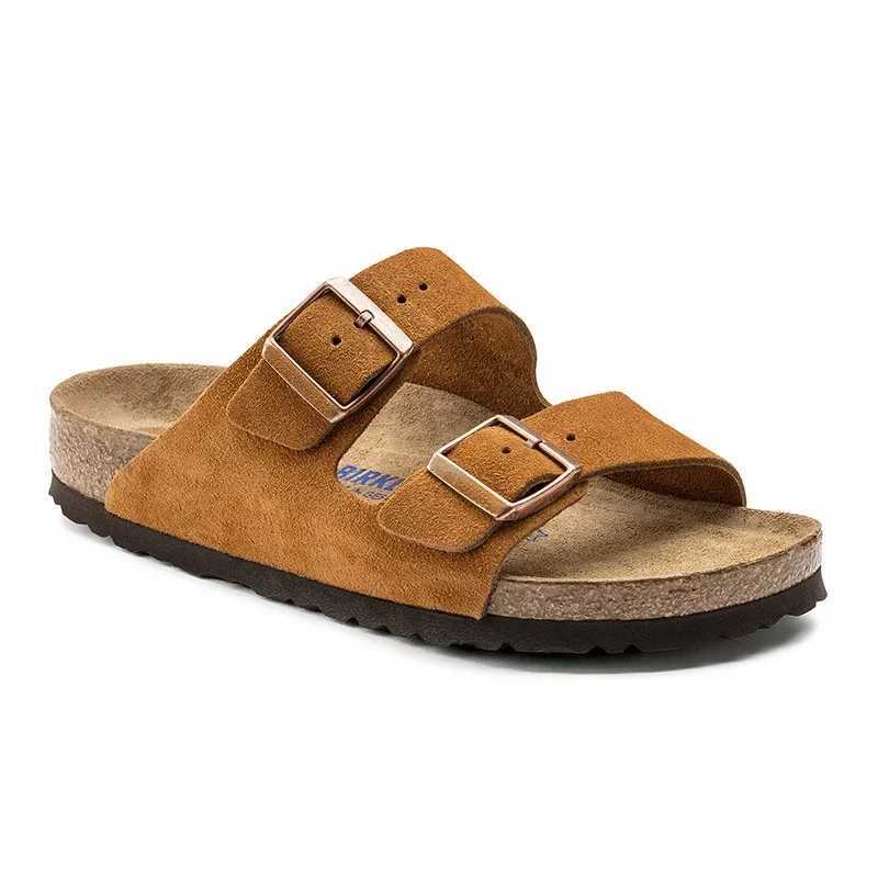 Slippers Sandales en daim à pied souple de printemps et d'été pour femmes hommes usure de fasion couple extérieur couples liège sabots vintage de