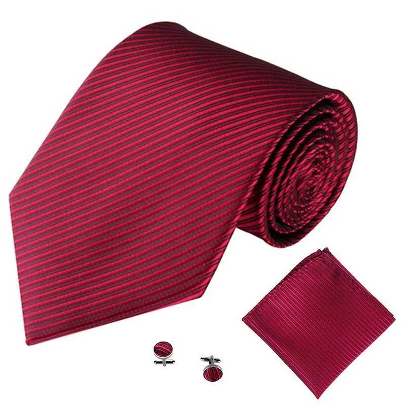 Liens pour hommes ensembles de mariage acaires de manchette à rayures solides pour hommes femmes gravata coata acrios masculinox241109