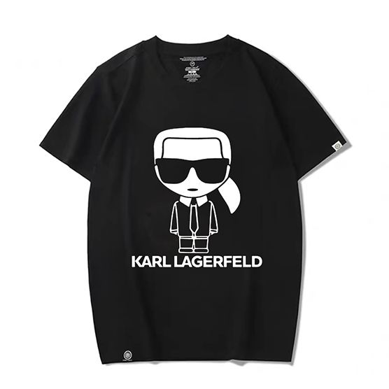 Men Designer KARL Shirts Women And Man Karl Lagerfield Short Sleeves Summer Clothing Cotton High Quality Shirt With Letter Versatile Karl Lagerfelds