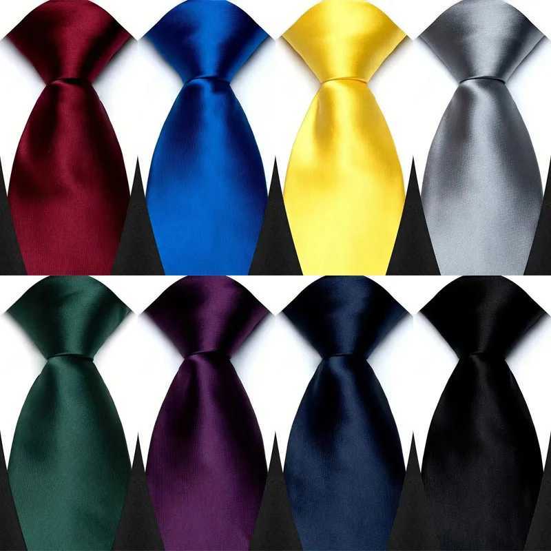 Luxury 8CM Mens Necktie Black Red Green Solid Color Ties For Man Groom Groomsman Jacquard Woven Neck Tie Formal Business PartyX241109