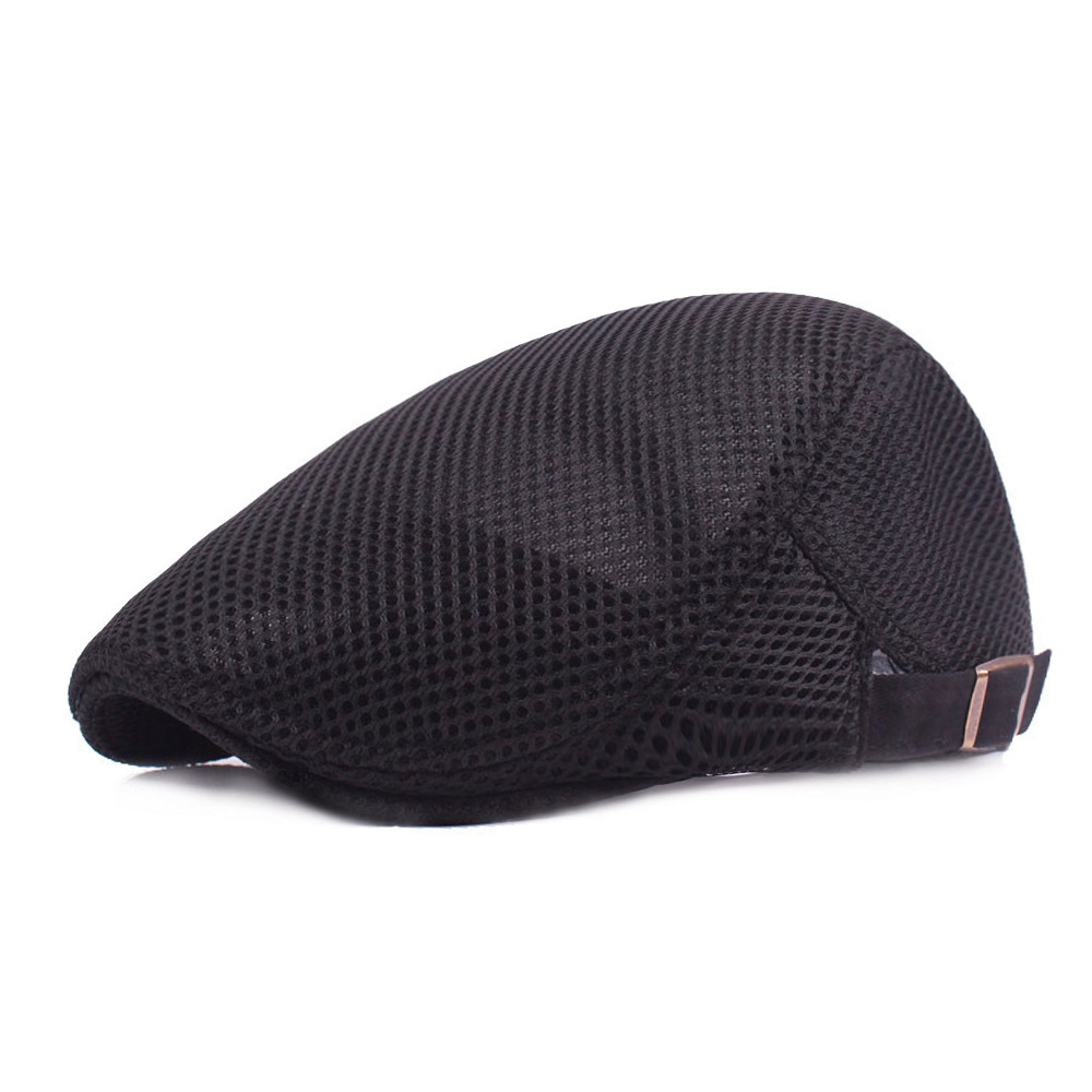 Beret Men's Summer Youth Mesh Breathable Forward Cap Middle-aged and Elderly Leisure Sun Hat Foreign Trade Duck Tongue Hat