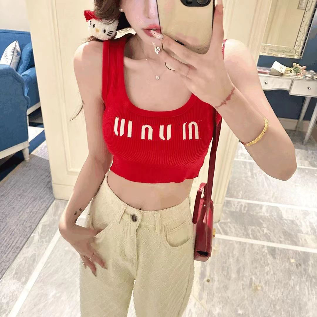 Womens Tshirts Sleeveless Tank Short Shirts Yoga Underwears Slim Designer Woman Camisoles Summer Tees Vest Short Shirt Party Vests Printed Asian-image-962598755