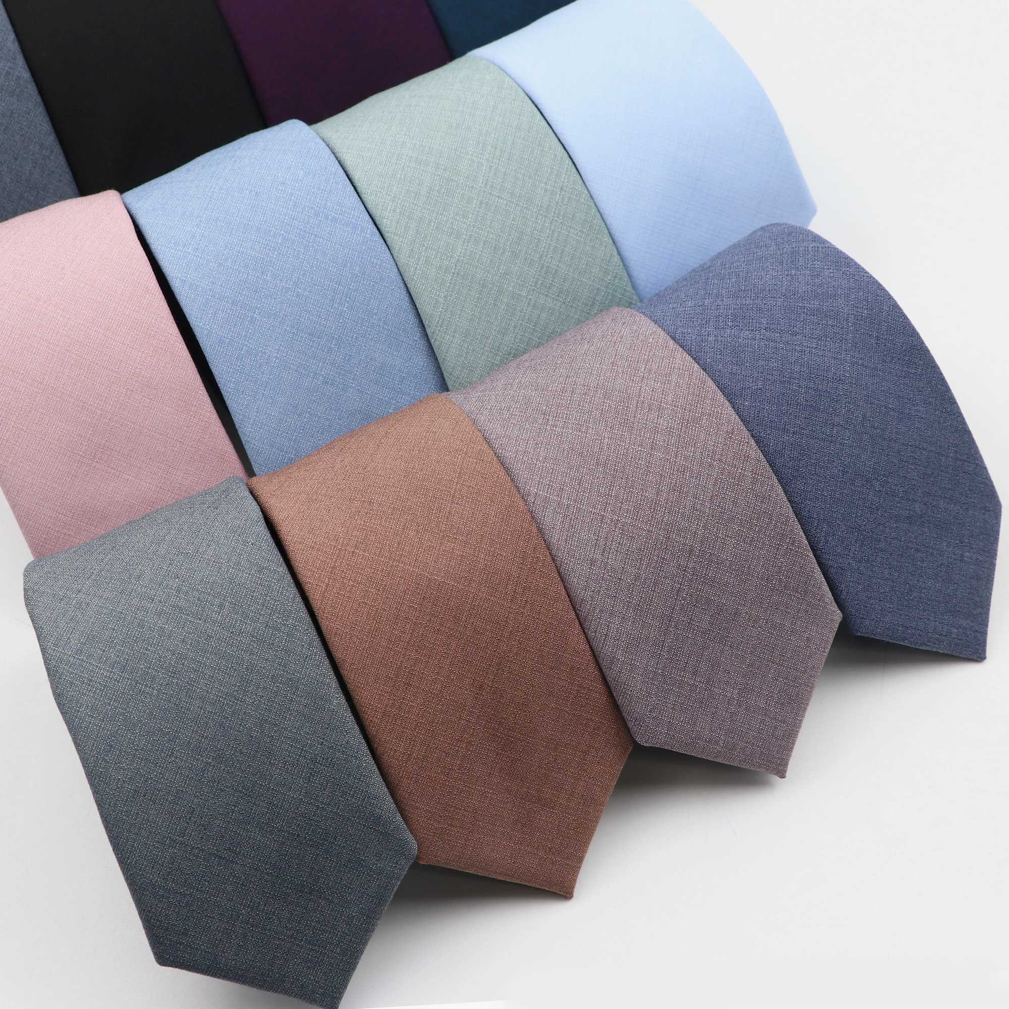 2026 Formal Business Neckties High Quantity Ties For Men Slim Tie Solid Color Necktie Bamboo Fiber Narrow Cravat 100% Mulberry Silk Jacquard Woven 6