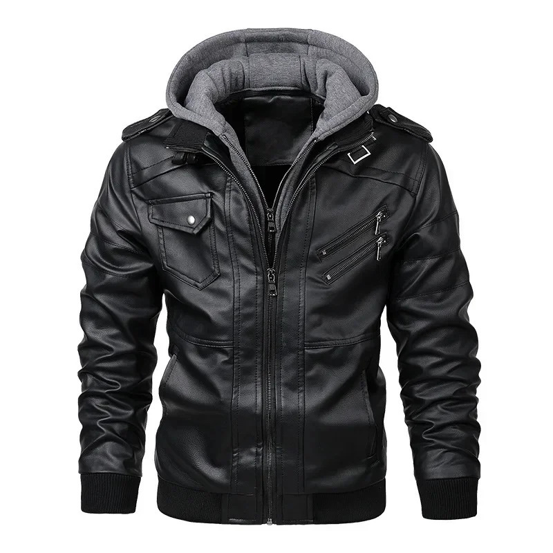 Mens Leather Jackets Autumn Casual Motorcycle PU Jacket Biker Coats Brand Clothing EU Size men clothing 241108