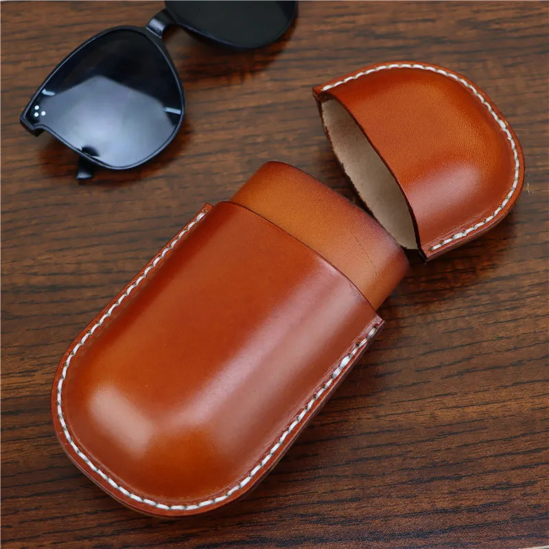 Verres en cuir boîtier denim rétro pour hommes et verres de poutres basse lunettes de soleil Boîte de rangement résistant aux voyages 241108