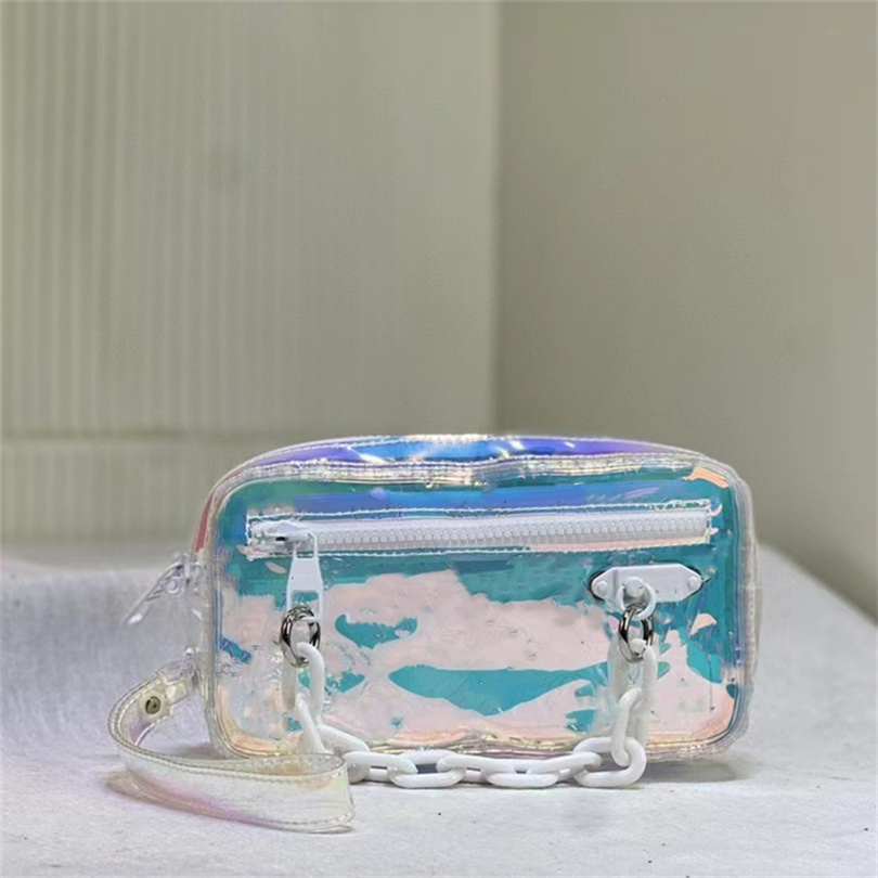 Crossbody Bag women designer Bag Laser Flash PVC Transparent Brilliant Colour Chain luxury Shoulder bags fashion bags woman Handbags Travel Handb-image-963035689
