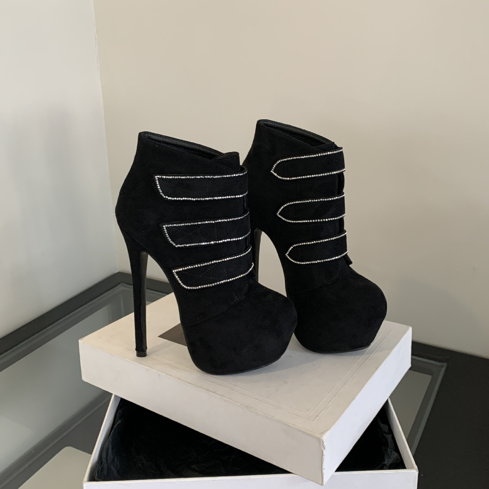 Bottines à talons hauts de 16CM pour femme, bottines à plateforme, taille 35 à 42, pour Banquet, nouvelle collection automne-hiver 2024