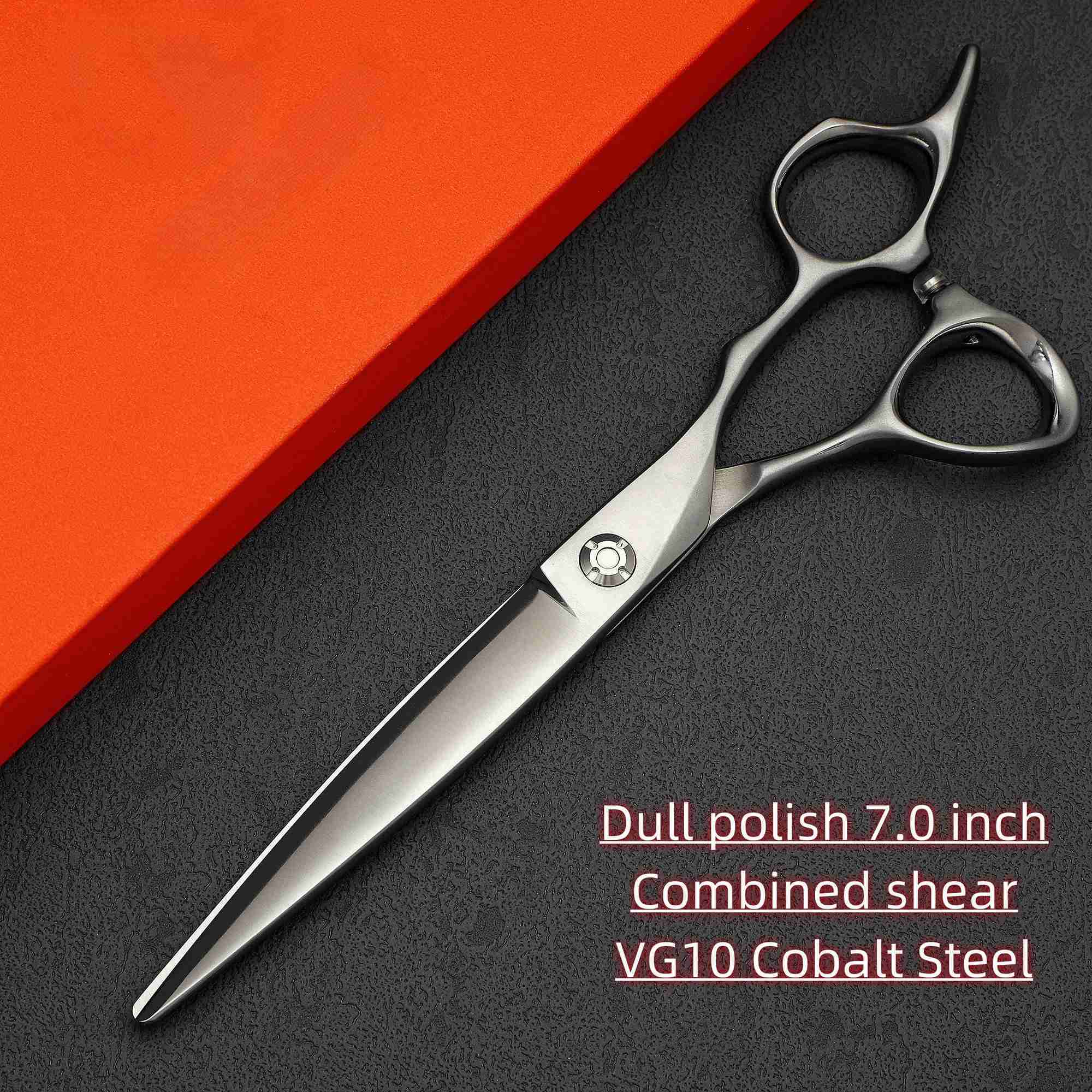 Coiffe de coiffure professionnelle Clipper Matte Polished VG10 Cobalt Steel 6.0-6.5-7,0 pouces Accessoires de salon de coiffure W241111