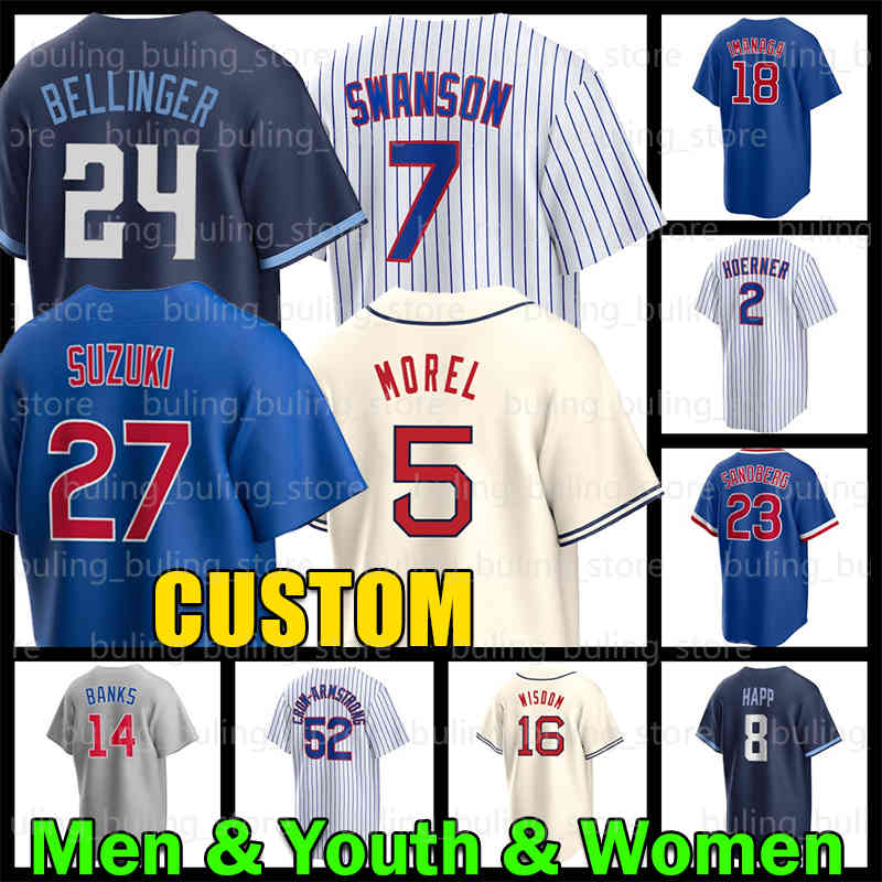 24 Cody Bellinger Baseball Jersey 7 Dansby Swanson 18 Shota Imanaga 27 Seiya Suzuki Chicago 23 Ryne Sandberg Christopher Morel 8 Ian Happ Cubs Nico Hoerner Ernie Banks 
