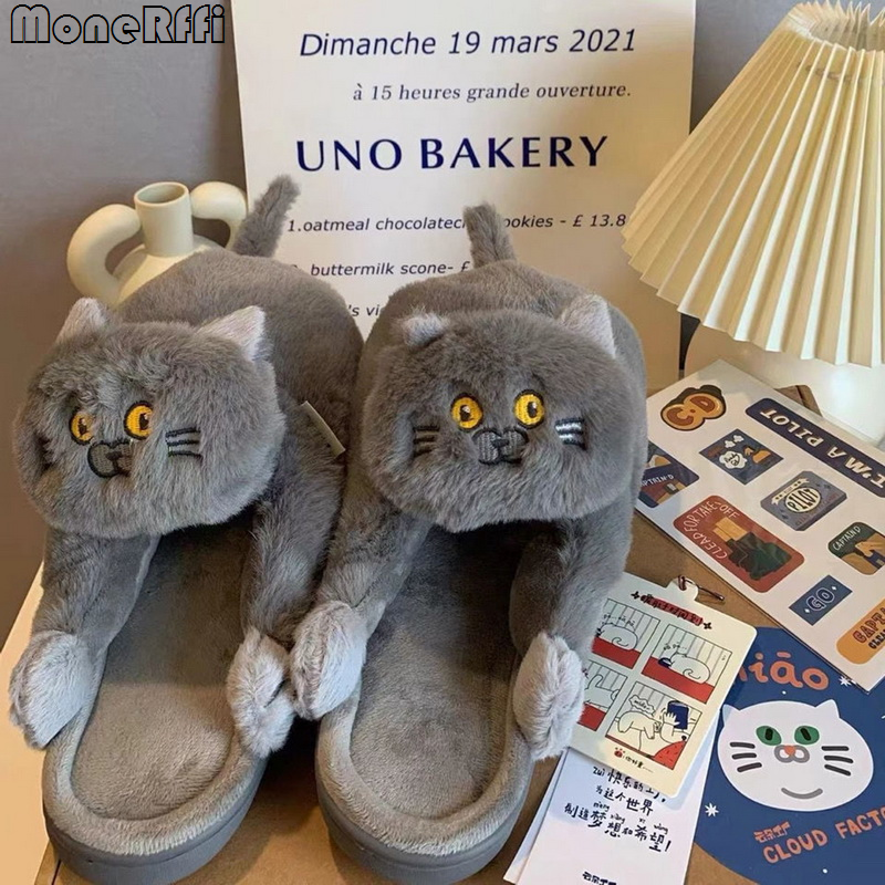 2026 New New Designer Shoe Slide Woman Cuddly Cat Slippers - Furry Kawaii Sandal Slides For Luxury Men & Women, Cozy Winter Home Shoes, Perfect Gift