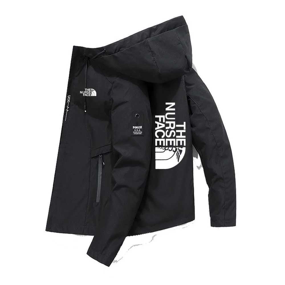 Men's Jackets 2024 Mens High Neck Printed Outdoor Sports Cover Windproof Fashion NURSE FACE Brand Mountain Bike Jacket T241111