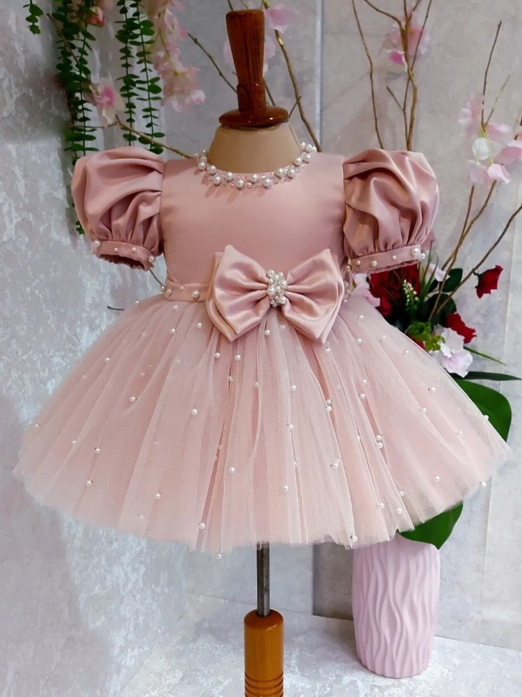 kids baby Dresses Fashion Flowers Girls Dress 1st Year Birthday Party Baby Baptism Dress For Girls Children Wed Birthday Party Princess Christmas-image-965104582