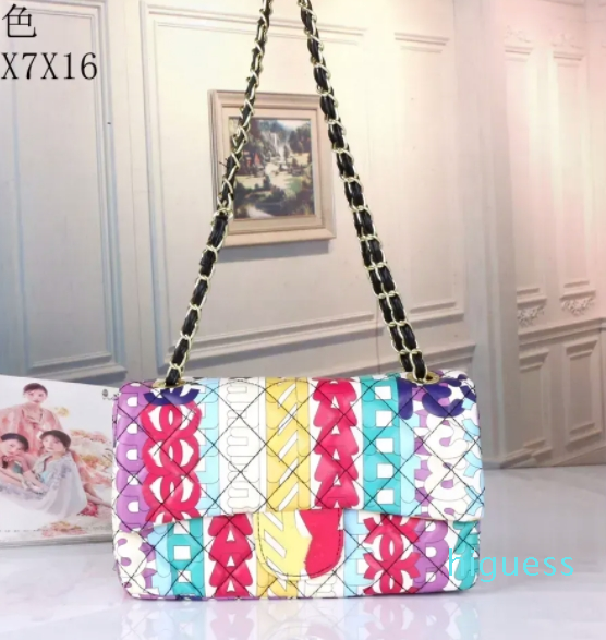 2024 Top Designer Bags Custom Luxury brand handbag Women top quality Leather Gold Chain Crossbody shoulderbag Colored Letter Single chain-image-963105543