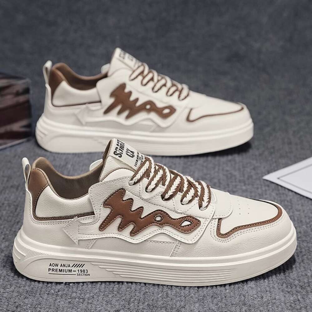 Chaussures de sport pour hommes, nouvelle collection printemps 2024, marque pour jeunes, haut de gamme, semelle épaisse, petites chaussures blanc