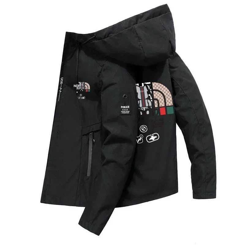 Men's Jackets 2025 Spring Autumn Fluffy Jacket Windproof Mens Casual Jacket Sports Print Hoodie Fashion Jacket for Men T250221
