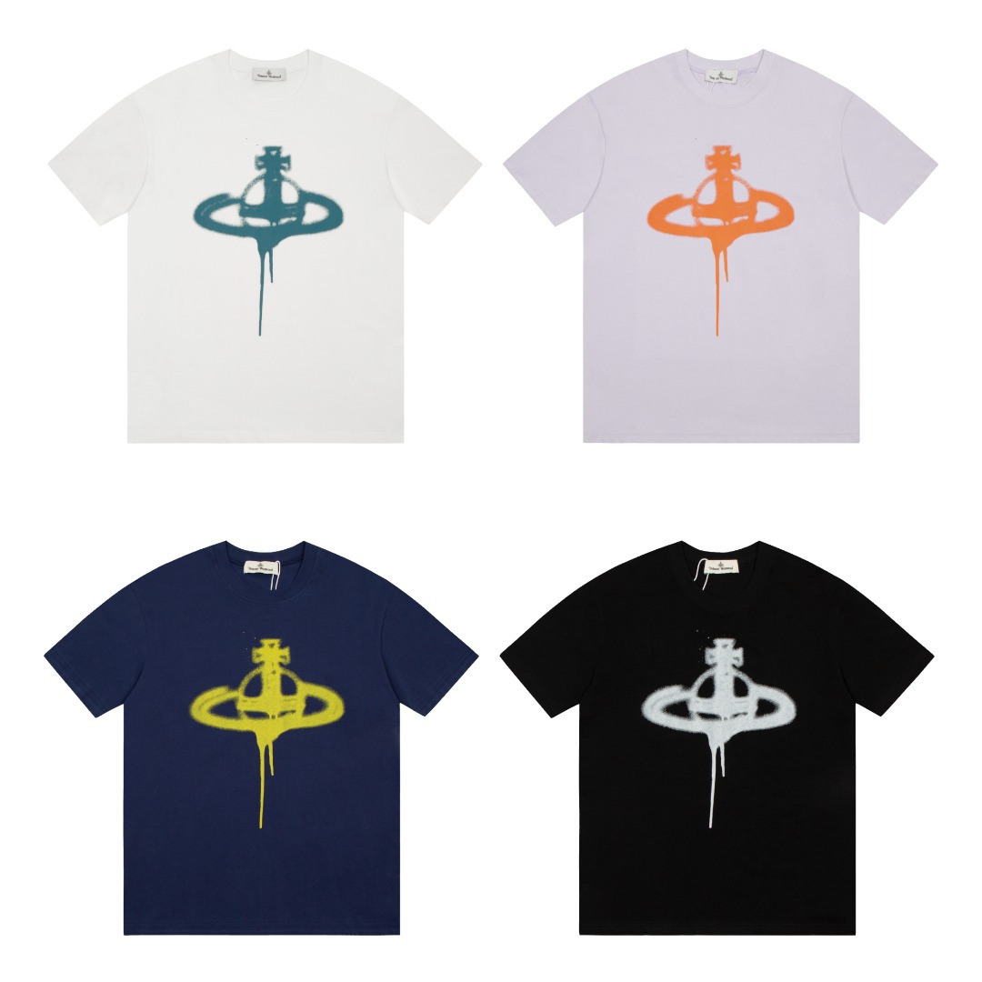 Designer Men's T-Shirts 024 Summer New Cartoon Printing Loose Couple Hip-hop Short-sleeved Cotton Men Womens Streetwear T Shirt-image-963195192