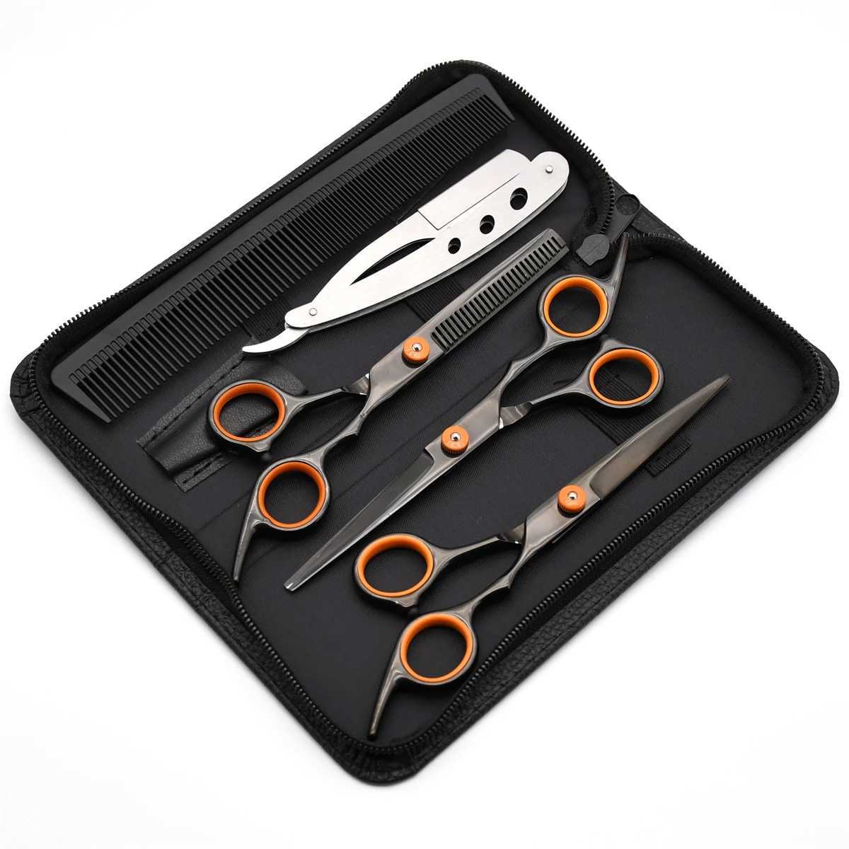 Ciseaux en acier inoxydable de 6 pouces 3 pièces par lot de cheveux professionnels Claign-se crist les rasoirs peignant les cheveux W241111