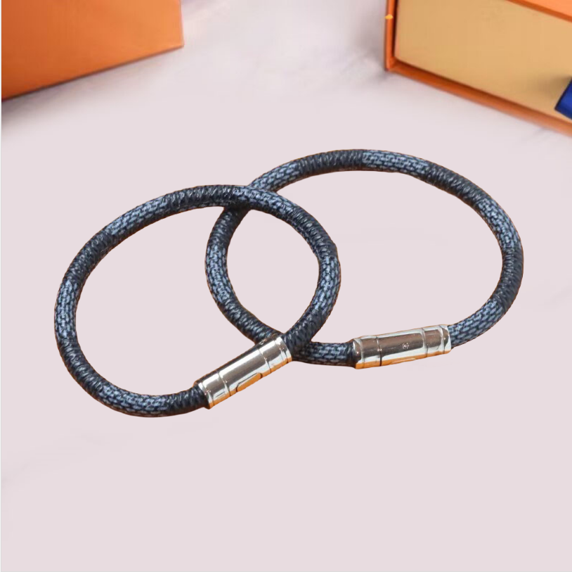cute novelty Mens luxury dream nice active relax designer plated silver metal buckle charms solid leather letter simple bangle bracelet jewelry w