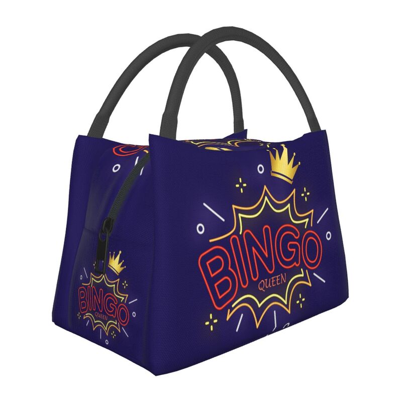 Sports Storage Bag Bingo Queen Portable Box Women Leakproof organizer Paper Game Thermal Cooler Food Insulated Lunch Bag Travel Work Pinic Container
