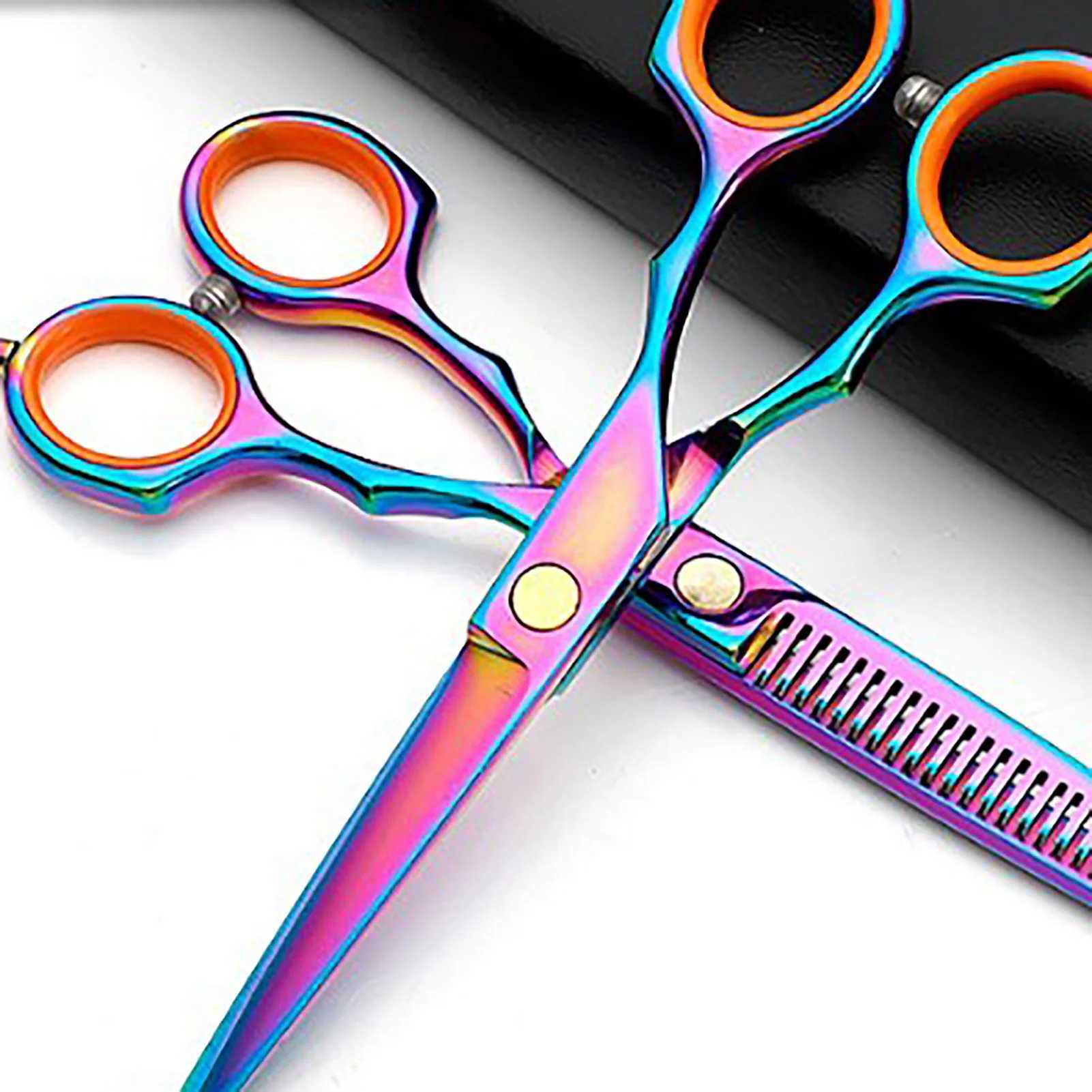 Ciseaux de coiffure Barber Poignée symétrique en acier inoxydable conçu ergonomique des ciseaux de coiffure professionnels Salon Barber Ciseaux W