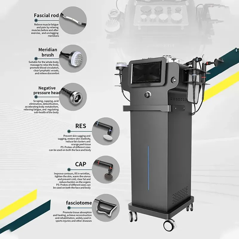 Prix ​​d'usine 448k machine de beauté du corps facial avec 6 poignées pour le visage soulevant le corps de massage de massage enrichis
