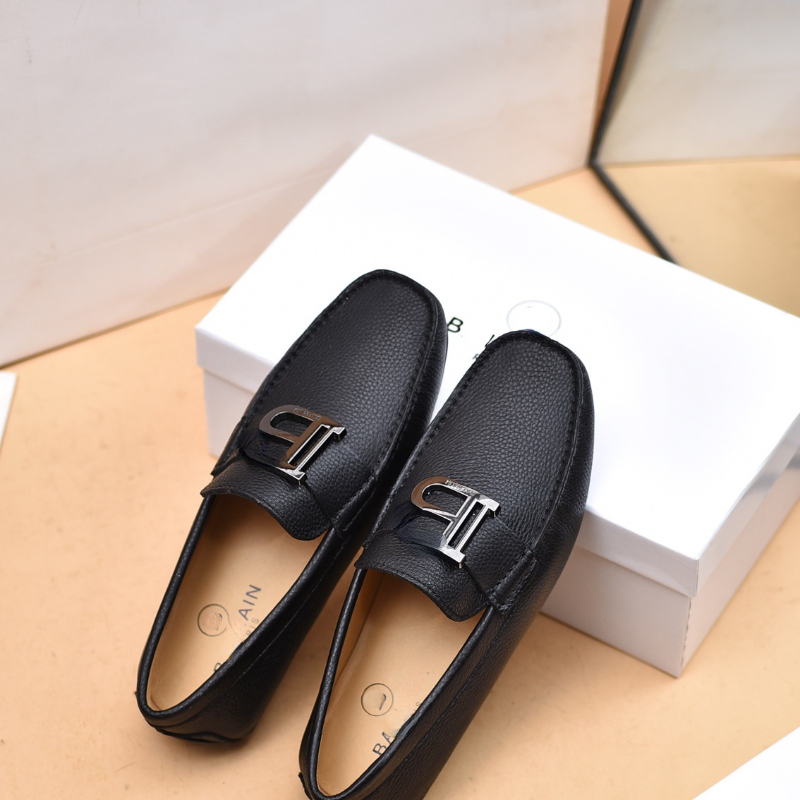 Men Designer Leather Shoes Summer B-buckle Genuine Leather Business Loafers European and American-image-972595727