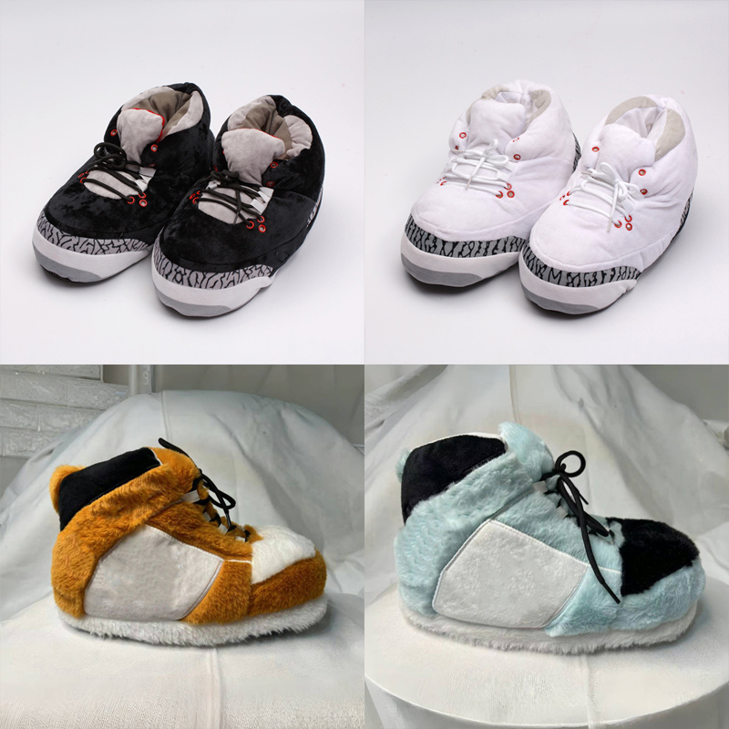 Wool Slippers In Autumn And Winter Warm Thick-soled Home Thickened Plush Slippers Home Indoor Women Cotton Slippers 683