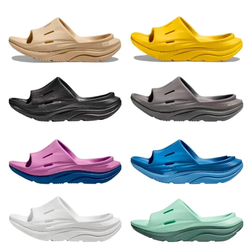 Designer Sandals Ora Recovery Slide 3 Mens Slippers Sliders Ho Shoes Womens Navy Triple Black White Yellow Pink Girls Beach Sandal Slipper Slides