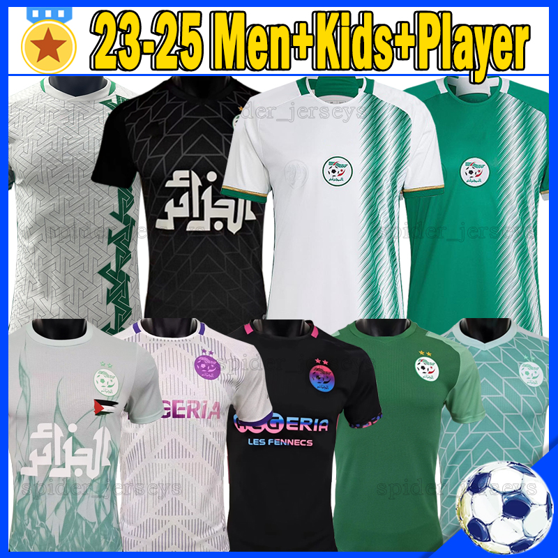 24 25 Algerie soccer jerseys 2023 2024 Fans Player version MAHREZ BRAHIMI BENNACER Algeria special jersey men kids maillot de football shirts training uniforms top 