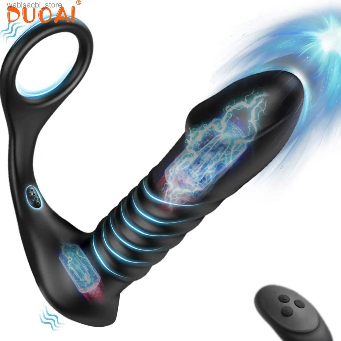Other Health Beauty Items Male Prostate Massage Vibrator Anal Plug Wireless Control Wear Silicone Stimulate Massager Delay Ejaculation Ring Toy f-image-963195232