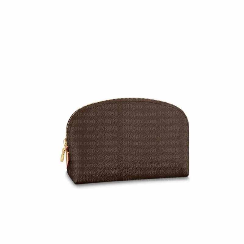Designer Bag Cosmetic Bag Make Up Bag Cosmetic Pouch Zippy Bags Mini Luxury Cosmetic Makeup Cases Bag Women Brown Leather Toiletry 47515 With Dus-image-883538815