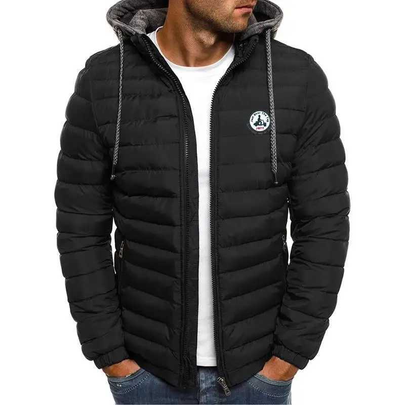 Men's Jackets mens jacket autumn and winter sportswear leisure wear cotton hooded light down jacket chamarras para hombre T241111