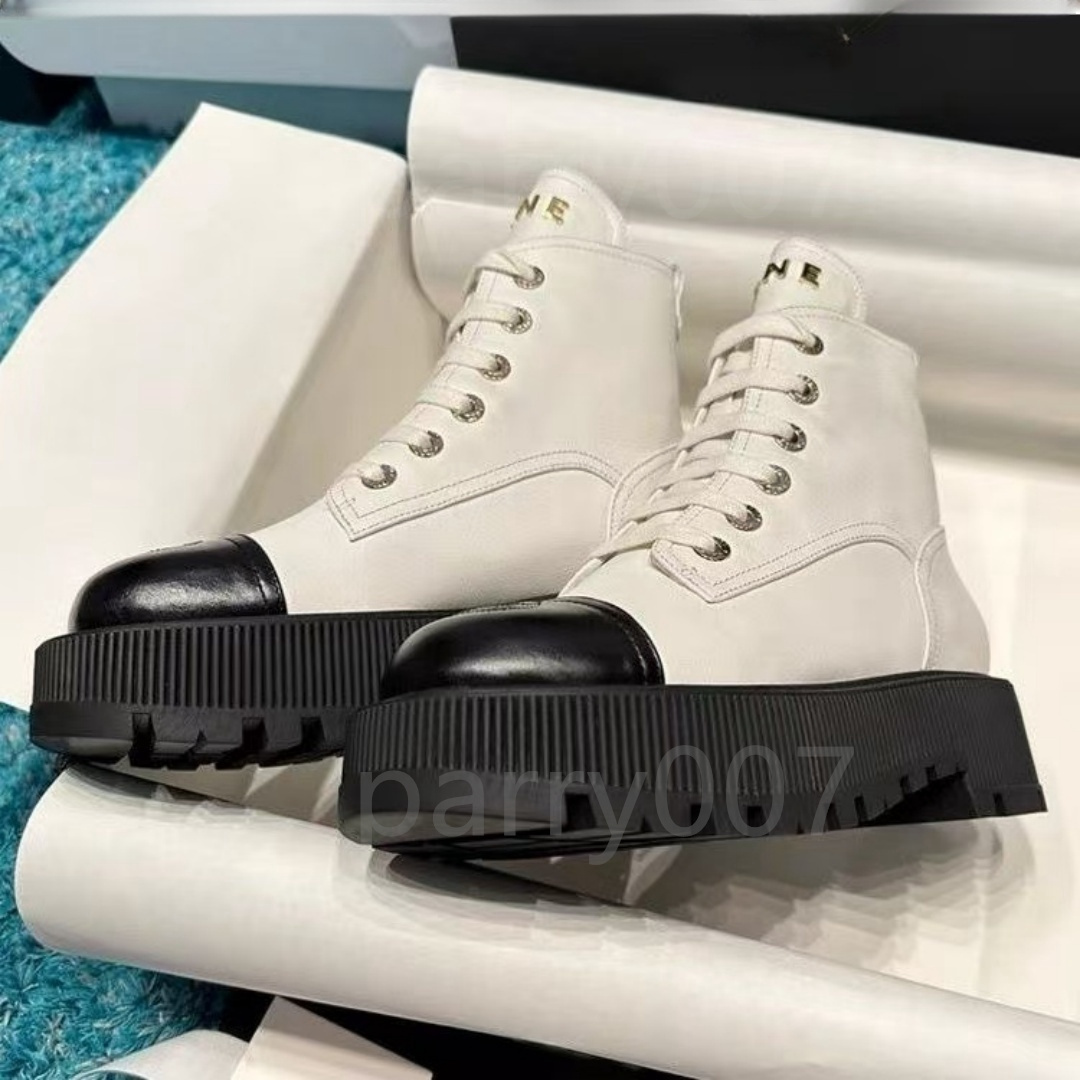 Both designer pour femmes authentiques Boots de cheville en cuir femme Bottes de neige plate-forme talon chaussures en caoutchouc Bottes de botte
