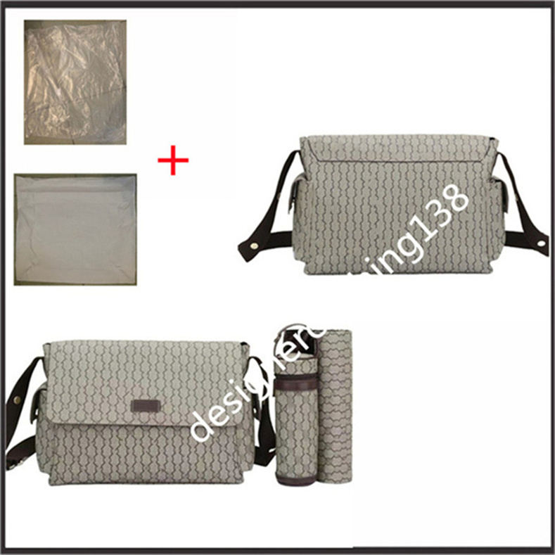 Designer diaper bag High Quality waterproof Mom Bag 3 sets diaper bag Baby Baby Zipper Brown plaid print Fashion a22