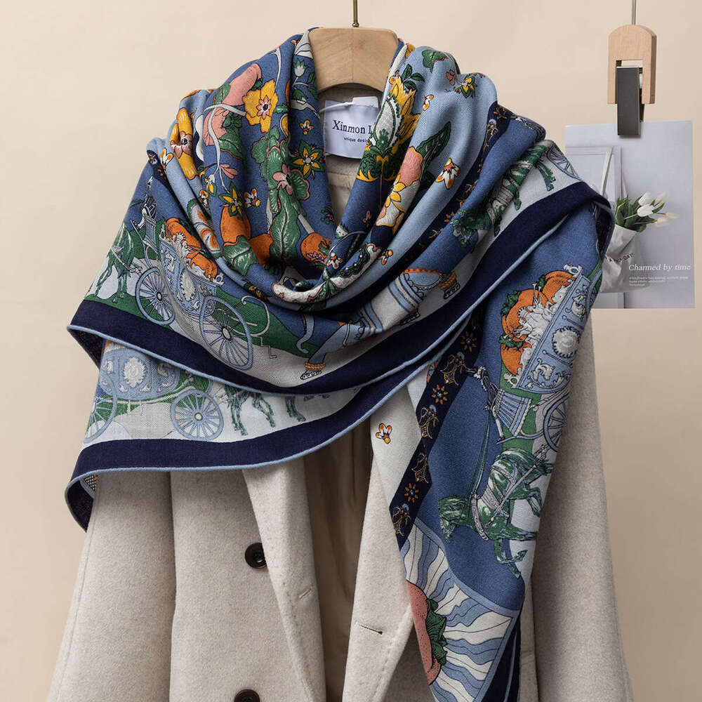 High quality winter wool versatile for women's temperament, silk and cashmere scarf, warm scarf