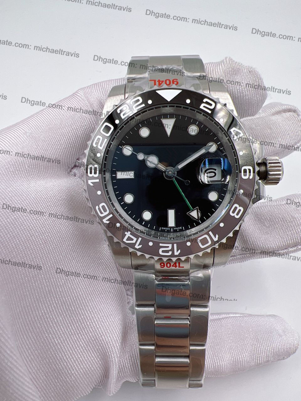 Super U1 ST9 Men's Watch Stainless Black and Gun Color Ceramic Bezel Luxury Mechanical Automatic Movement sapphire glass Men Watches Wristwa-image-964009099