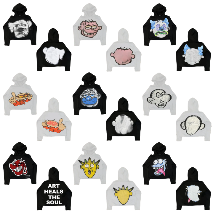 Designer Mens Womens Hoodies Y2K Harajuku Hip Hop Cartoon Graphic Print Black Oversized Sweatshirt Mens hip-hop Gothic Pullover Clothes 100% Cotton
