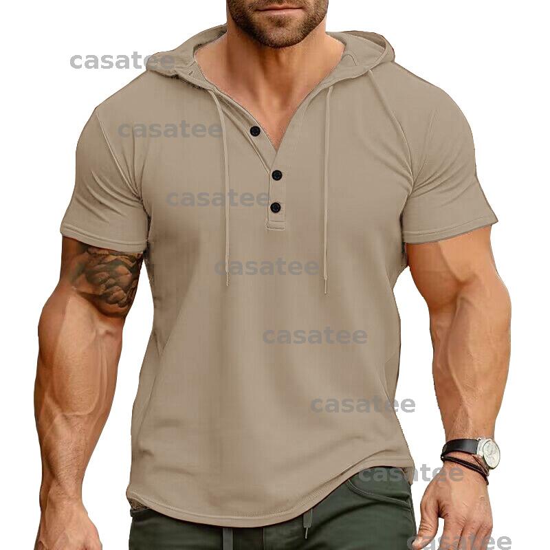 T-shirt d'été pour hommes T-shirt de sport à manches courtes à capuche T-shirt de mode en coton doux respirant T-shirts pour hommes T-shirts de f