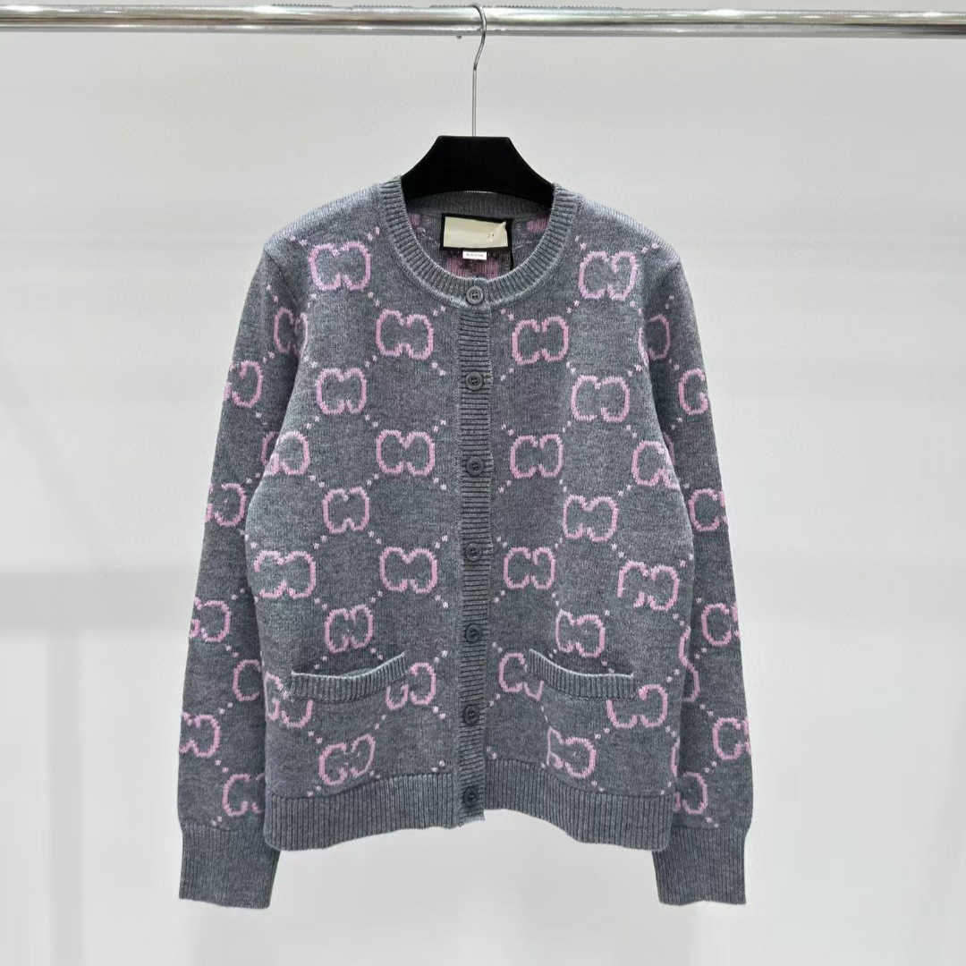 Women's Sweaters Vintage contrast color age reduction loose lazy knitted cardigan 24 early autumn new long-sleeved coat women Q241112