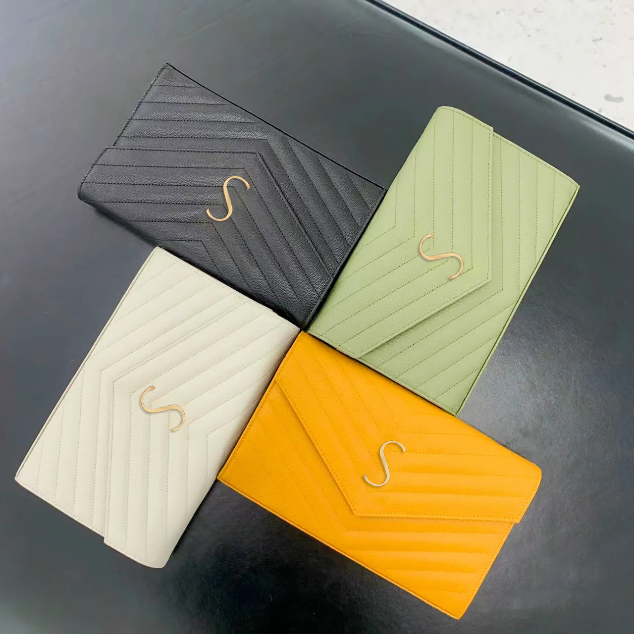 10A Luxury Womens Designer Evening envelope bag Genuine Leather sling Shoulder Wallets handbag Cross Body Bag fashion lady chain satchel Tote mens p