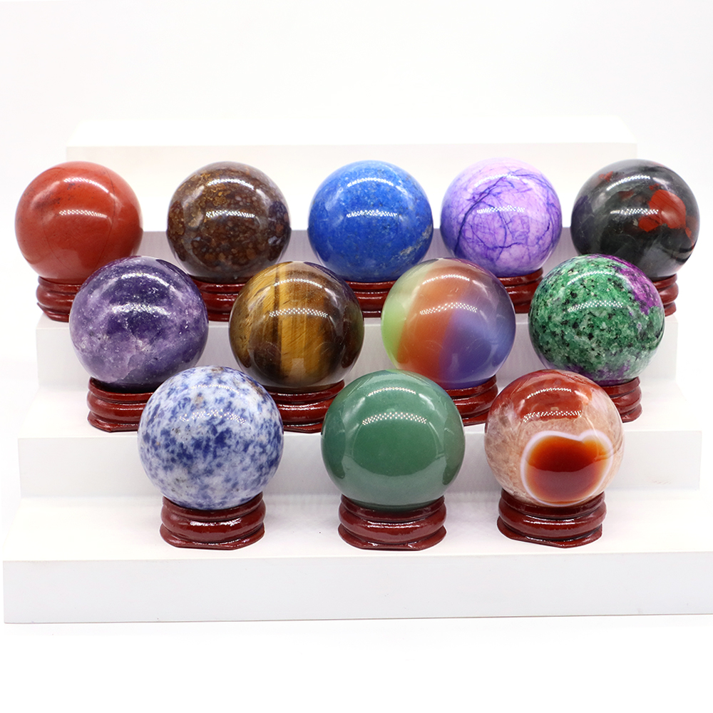 2026 New 40Mm Natural cologne Quartz perfume Stone Round Sphere Amethyst Crystal Polished Globe Massaging Ball Reiki Healing Gemstone Decor Souvenir