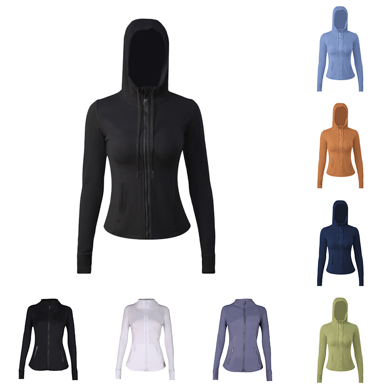 Vestes de yoga Wear Hooded Define Womens Designers Vestes Sports Veste Veste Double face Fitness Fitness Chothing Sweats à manches longues Vêteme