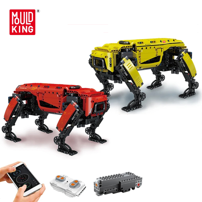 The Boston Dynamics Big Dog Model AlphaDog Building Blocks MOULD KING 15066 Technical RC Motorized Robot Dog Toys Educational Toy Bricks Kids Gif-image-963728702