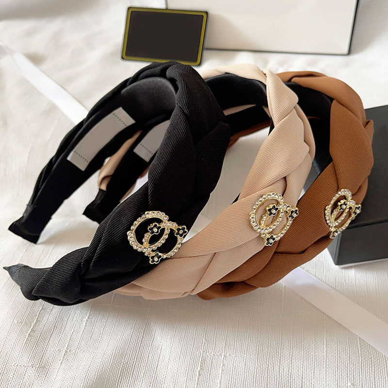Fashion Designer Letter Print Wide headbands Luxury Turban Headband Hair Hoop Headwear Accessories for Women Girls Christmas Gifts Style
