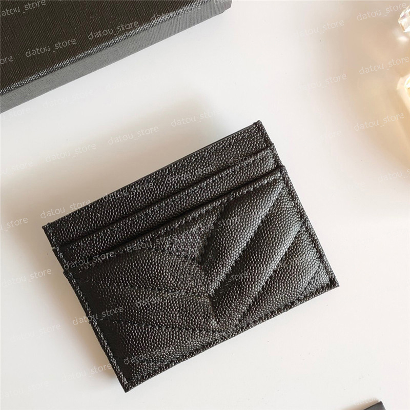 Portefeuille de créateurs pour hommes femme titulaire de carte de cartes petits sacs à sacs monnorne porte-carte portefeuille caviar portefeuille