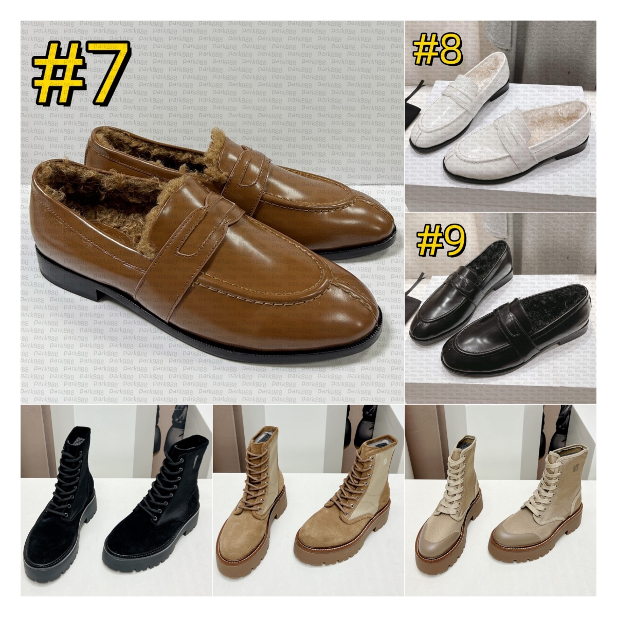 Boots Boots Designer Boot Fashion Combat Boot Casual Chaussures Stiletto Heels Boots en cuir Fleece - Muisseaux doublés