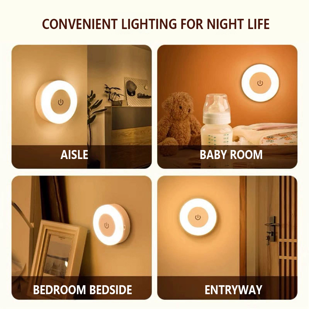Mini LED Night Light Rechargeable Table Lamp Touch Control Baby Nursery Night Light With Magnetic For Closet Bathroom 0.6W-image-993763496