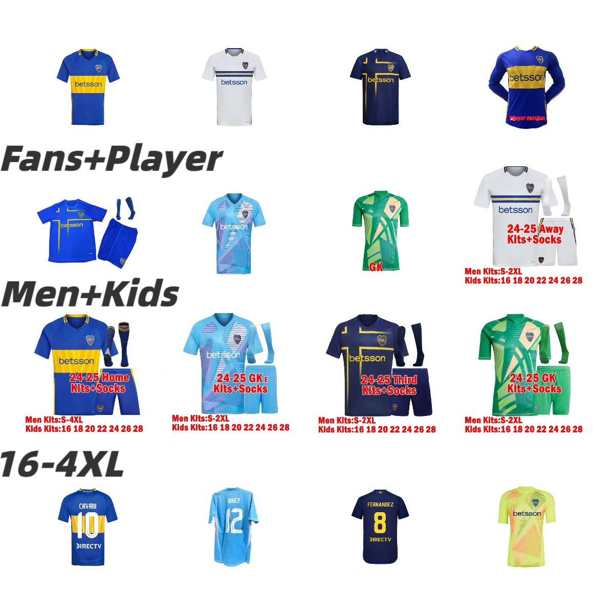 Boca Juniors CAVANI 2024 2025 Soccer Jerseys BENEDETTO MARADONA MARCOS maillots de foot ROJO CARLITOS DE ROSSI TEVEZ SALVIO BARCO 24 25 JANSON ME-image-913988324